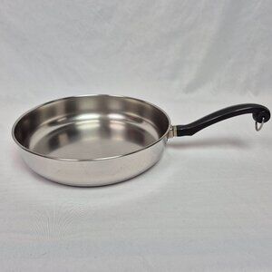 Farberware Skillet Fryer 10" Frying Pan Stainless Steel VINTAGE EXCELLENT!!!